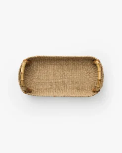 Abaca Tray with Bamboo Handles