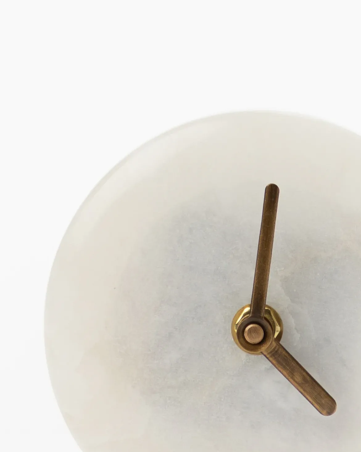 Alabaster Table Clock