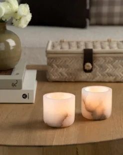 Alabaster Tea-light Holder