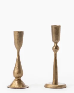 Antique Brass Taper Candle Holder