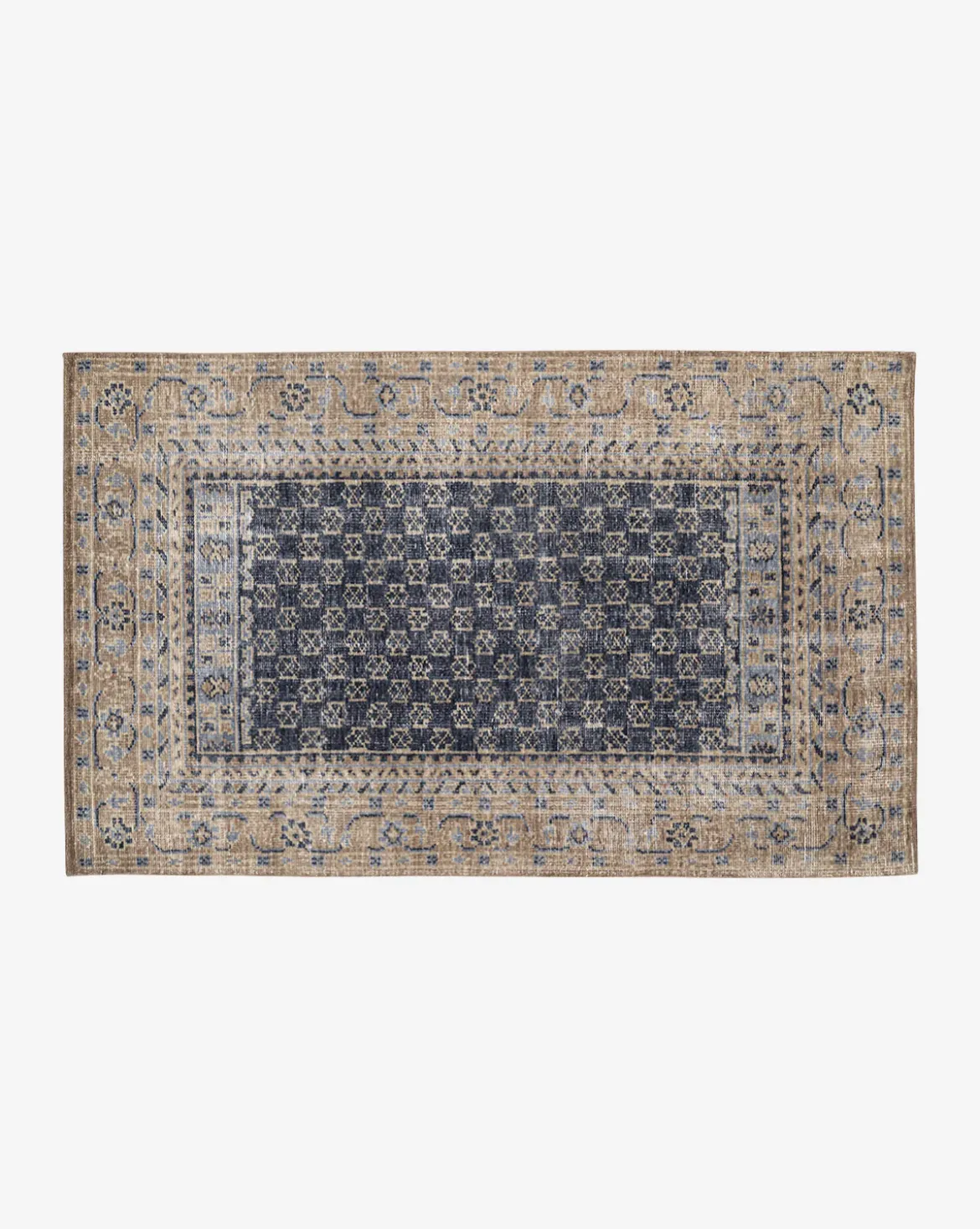 Anya Indigo Hand-Knotted Wool Rug