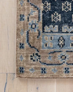 Anya Indigo Hand-Knotted Wool Rug