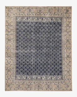 Anya Indigo Hand-Knotted Wool Rug