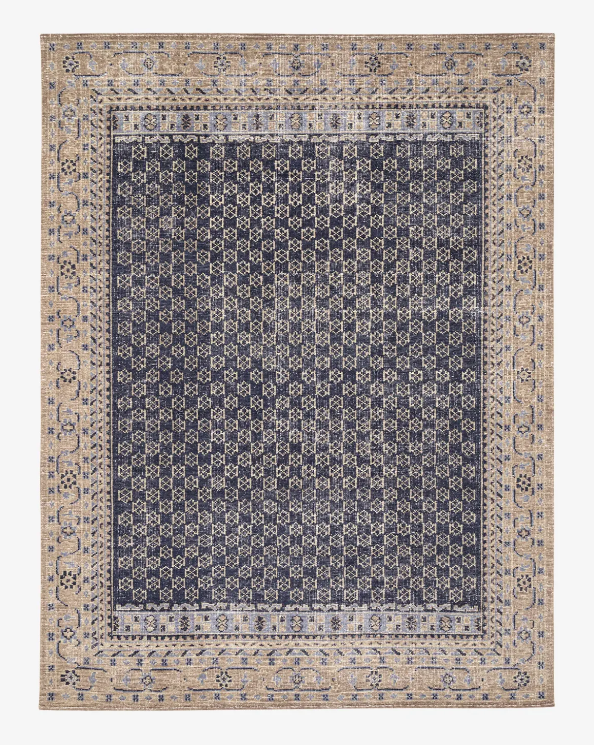 Anya Indigo Hand-Knotted Wool Rug