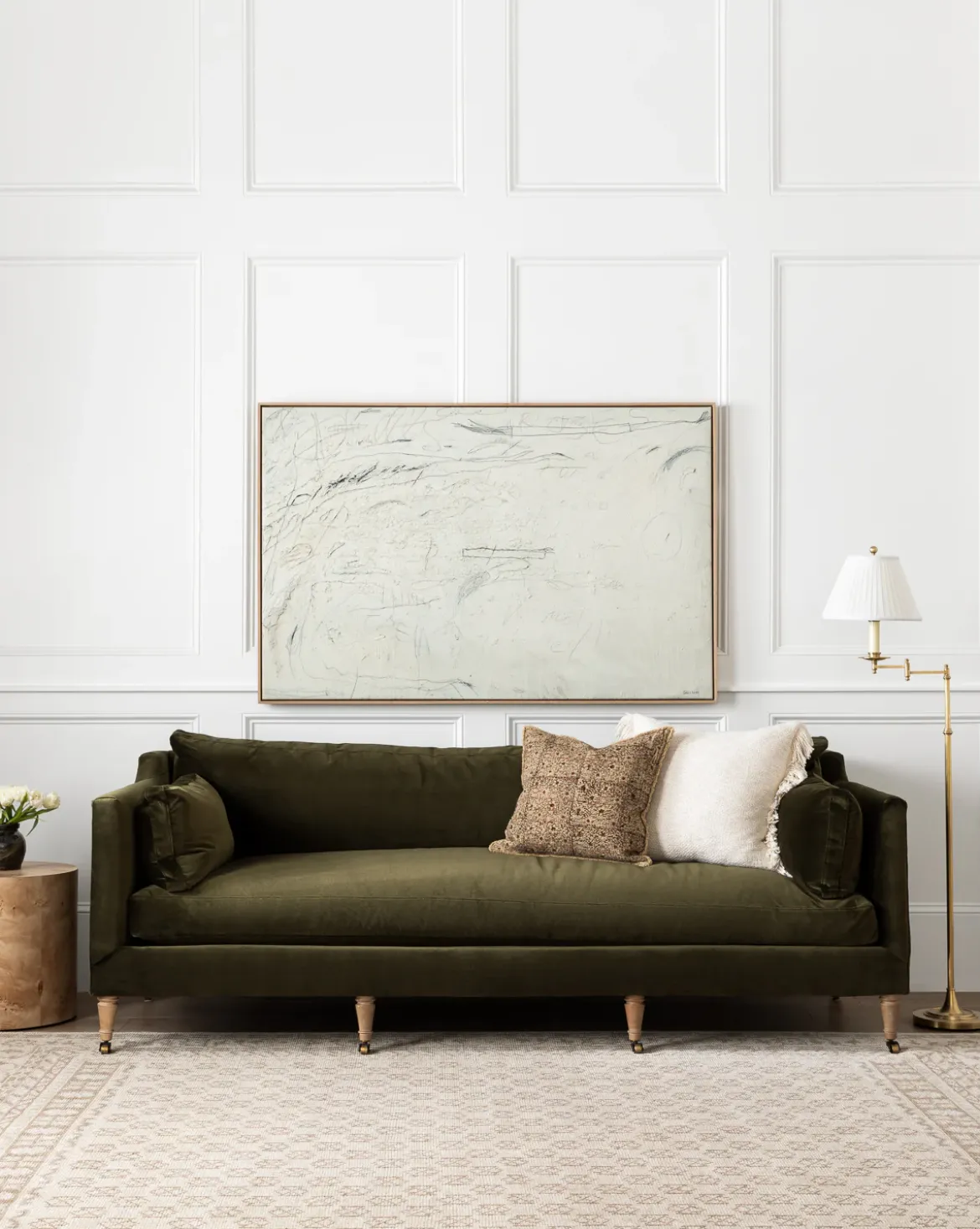 Anya Neutral Hand-Knotted Wool Rug