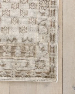 Anya Neutral Hand-Knotted Wool Rug