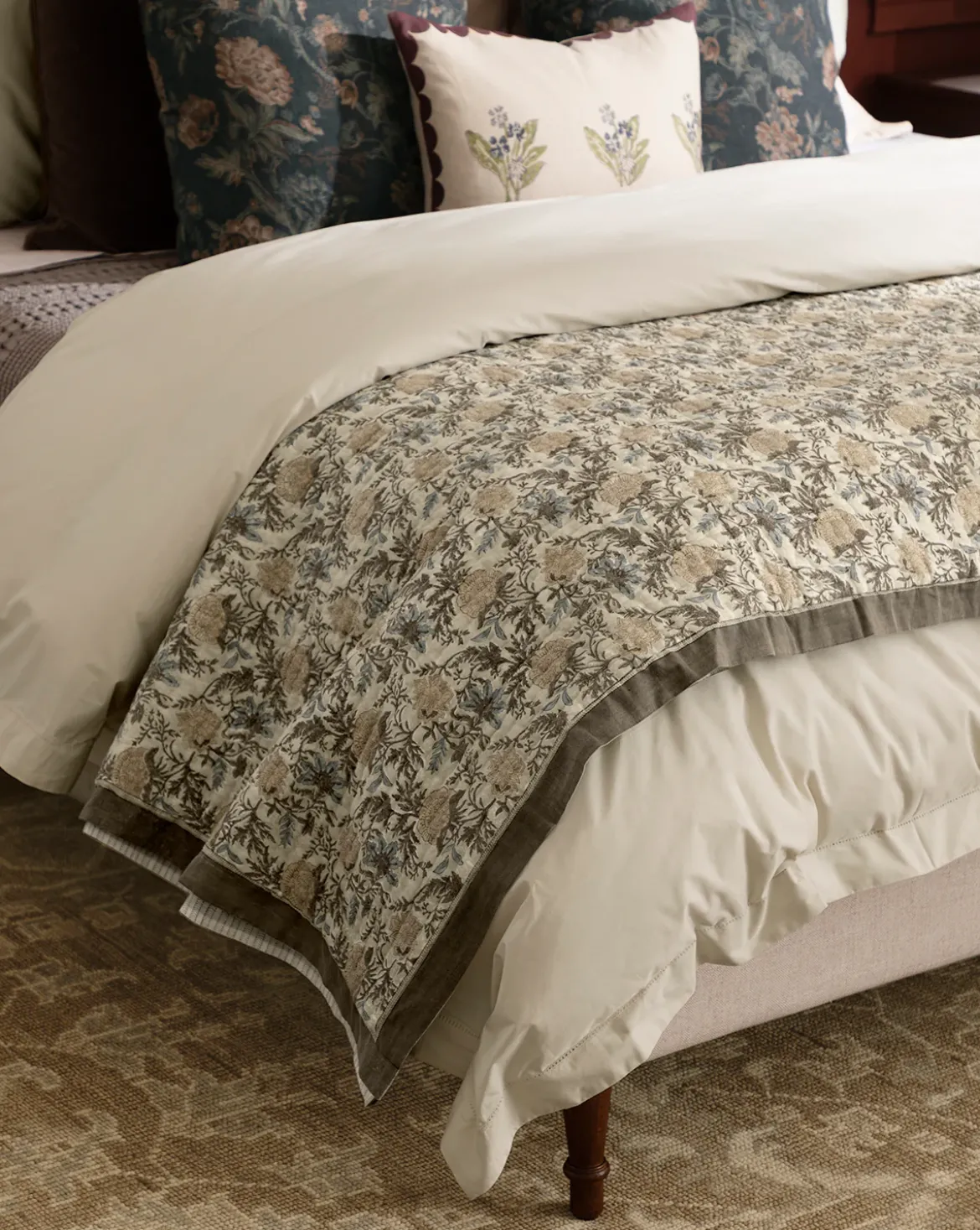 Audrey Tan Block Print Quilt