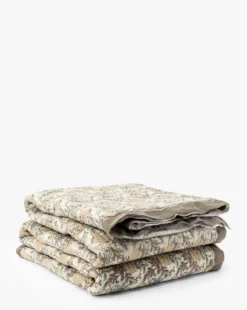 Audrey Tan Block Print Quilt