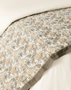 Audrey Tan Block Print Quilt