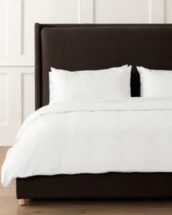 Bianca Organic Percale Embroidered Duvet Cover