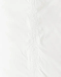 Bianca Organic Percale Embroidered Duvet Cover