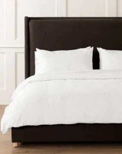 Bianca Organic Percale Embroidered Duvet Cover