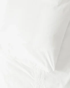 Bianca Organic Percale Embroidered Duvet Cover