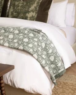 Bianca Organic Percale Embroidered Duvet Cover