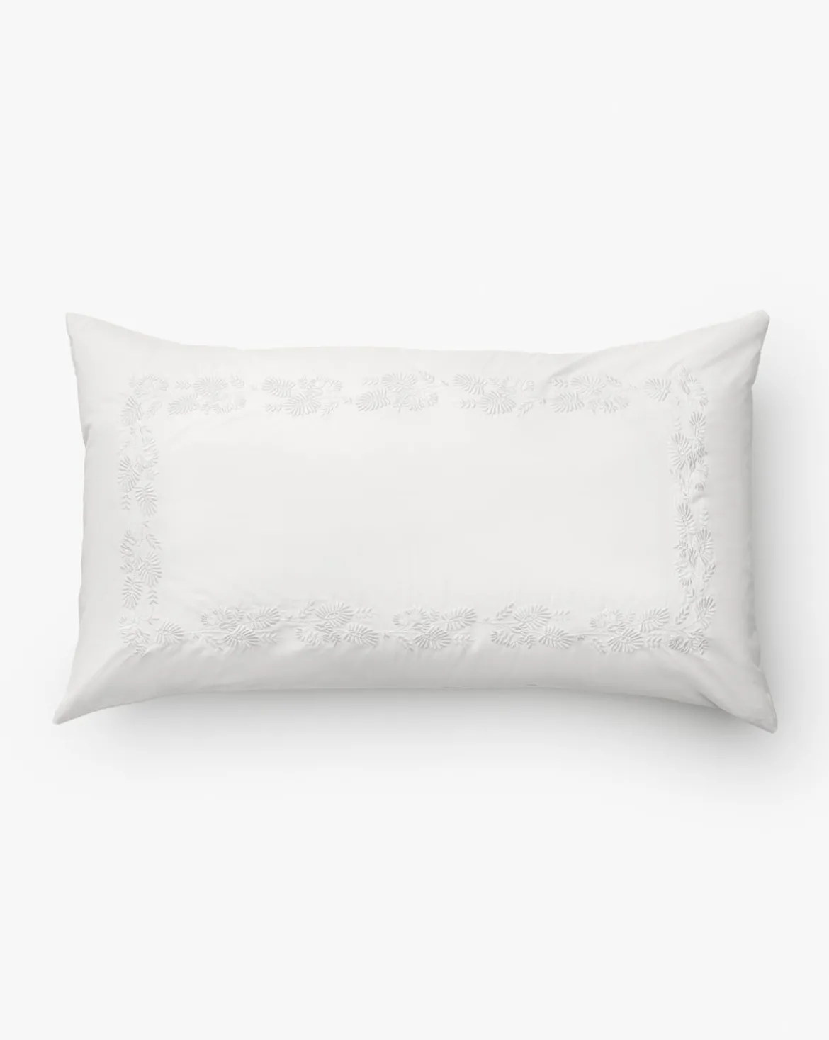 Bianca Organic Percale Embroidered Shams (Set of 2)