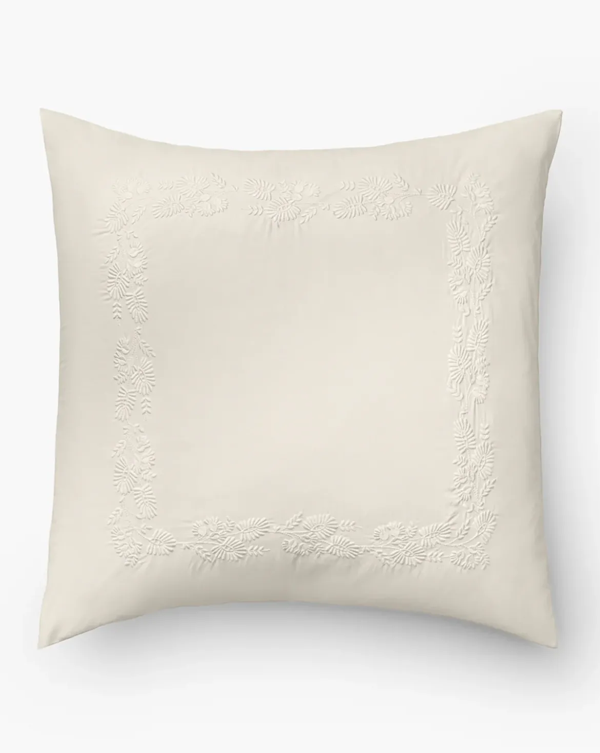 Bianca Organic Percale Embroidered Shams (Set of 2)
