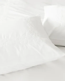 Bianca Organic Percale Embroidered Shams (Set of 2)