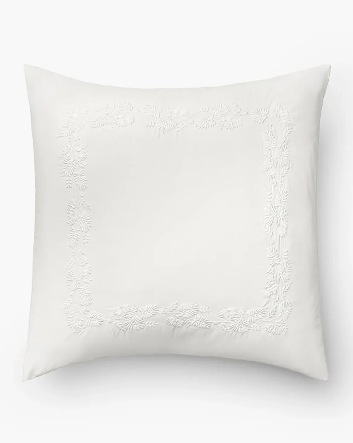 Bianca Organic Percale Embroidered Shams (Set of 2)