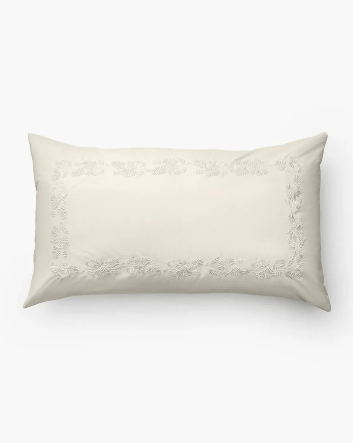 Bianca Organic Percale Embroidered Shams (Set of 2)