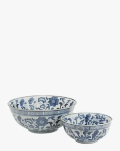 Blue & White Bowls (Set of 2)