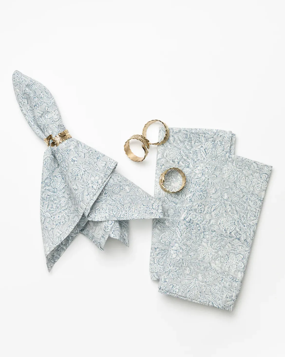 Botanical Brass Napkin Ring (Set of 4)