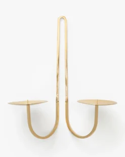 Brass Two Arm Candle Holder