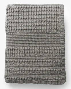 Carnel Gray Waffle Blanket