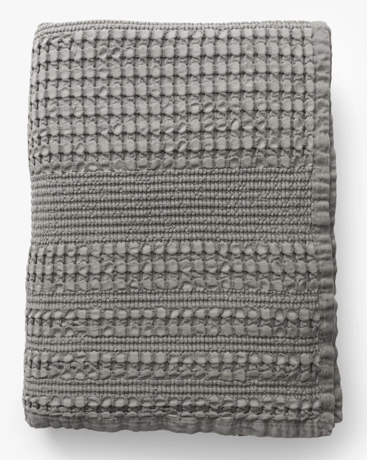 Carnel Gray Waffle Blanket