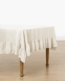 Catania Linen Ruffle Tablecloth