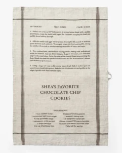 Chocolate Chip Recipe Tea Towel