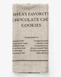 Chocolate Chip Recipe Tea Towel