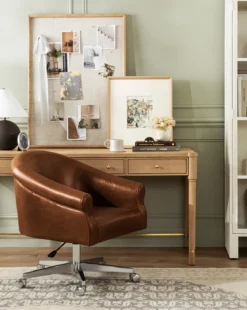 Clemence Leather Desk Chair