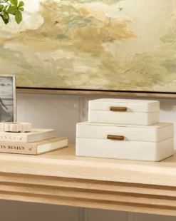 Cream Shagreen Box