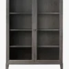 Crestwell Worn Black Oak Cabinet