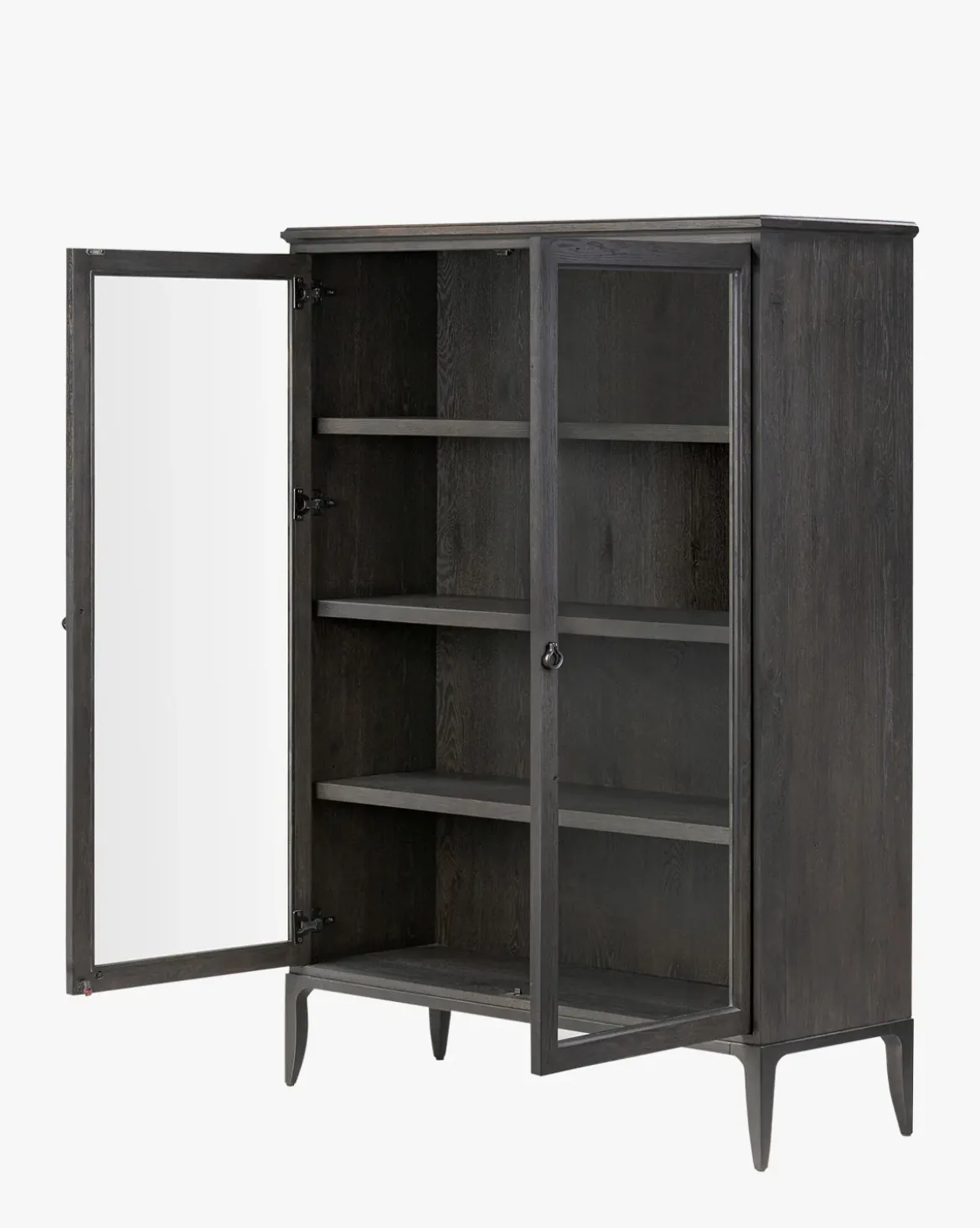 Crestwell Worn Black Oak Cabinet