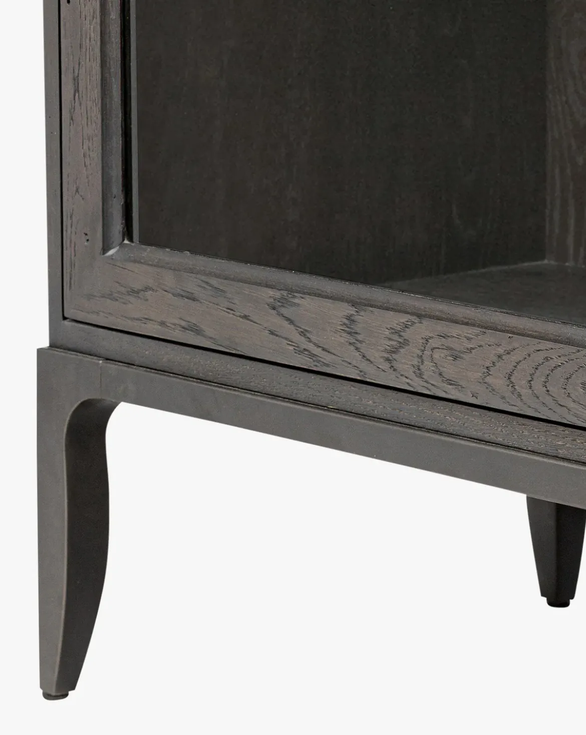 Crestwell Worn Black Oak Cabinet