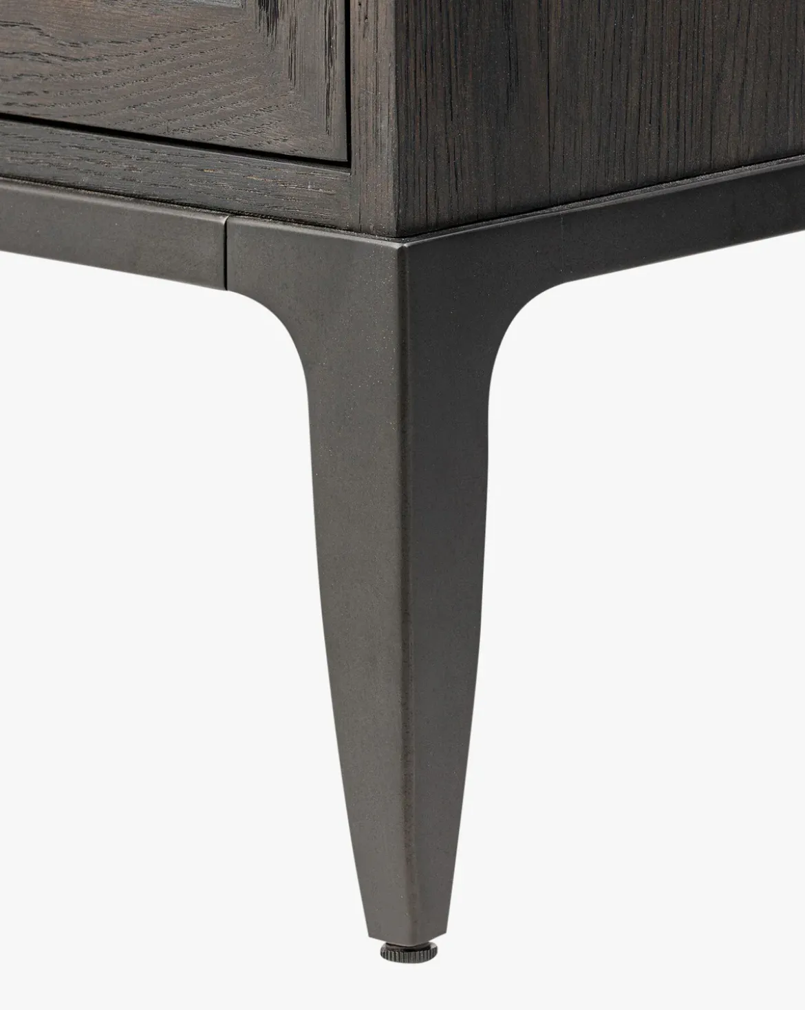 Crestwell Worn Black Oak Cabinet