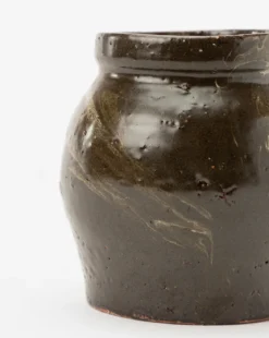 Dark Glazed Ceramic Vase