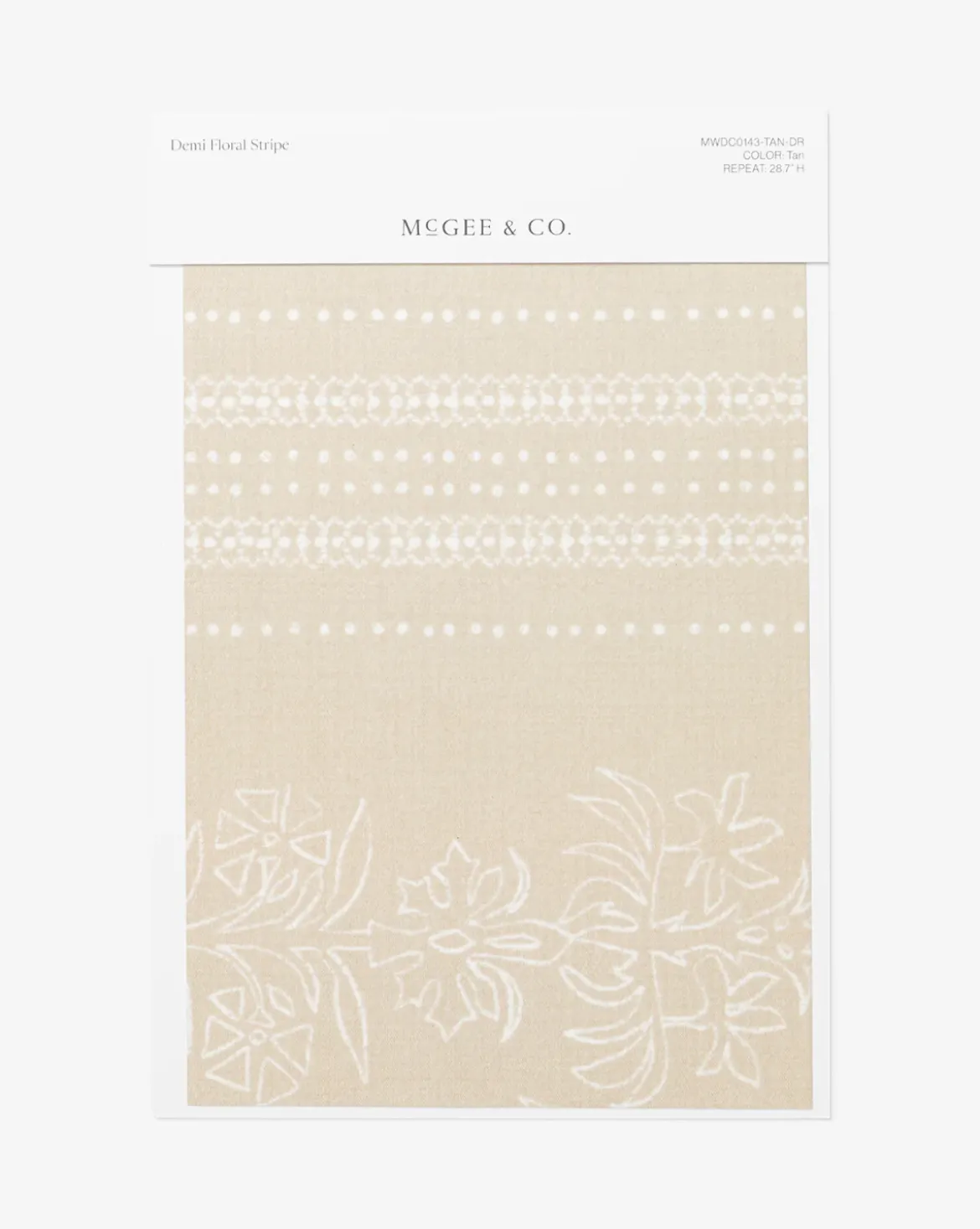Demi Floral Stripe Wallpaper Swatch