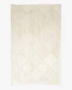 Diamond Braided Bleached Jute Rug