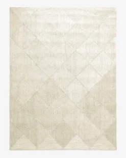 Diamond Braided Bleached Jute Rug