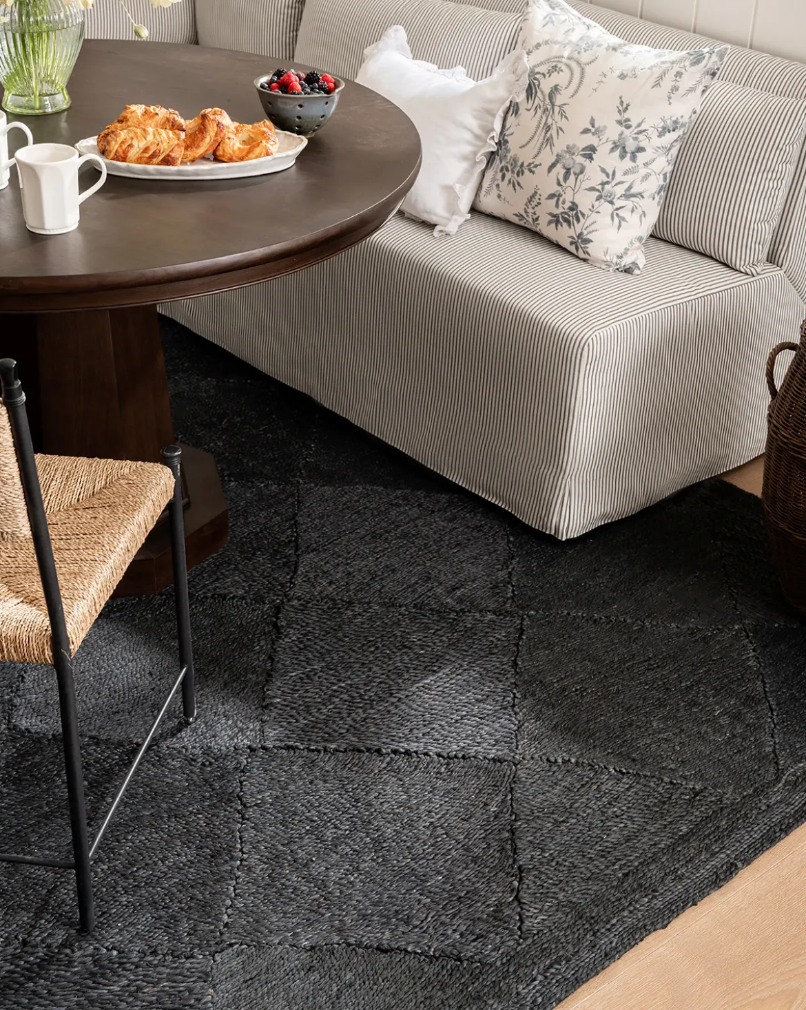 Diamond Braided Jute Rug