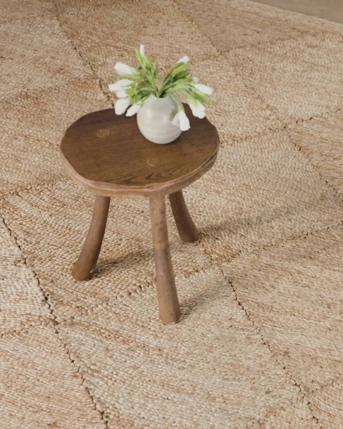 Diamond Braided Jute Rug