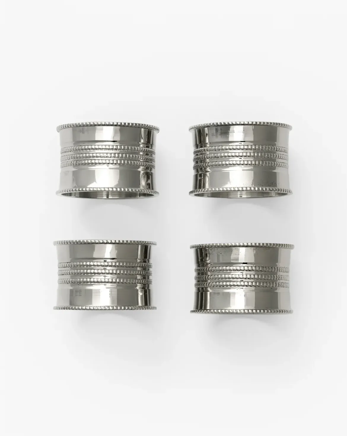 Dotted Brass Napkin Rings (Set of 4)