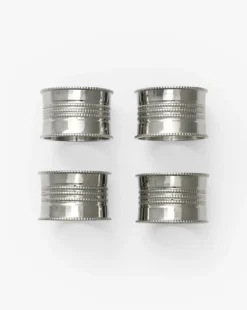Dotted Brass Napkin Rings (Set of 4)