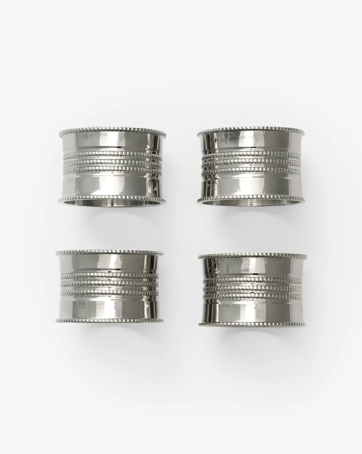 Dotted Brass Napkin Rings (Set of 4)