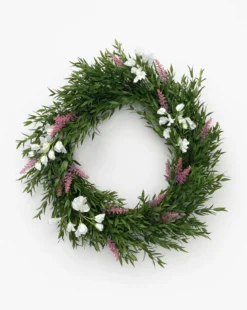 Faux Bamboo & Sweet Pea Wreath