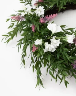 Faux Bamboo & Sweet Pea Wreath