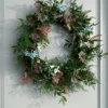 Faux Fern & Begonia Wreath