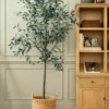 Faux 96" Olive Tree with Woven Pot